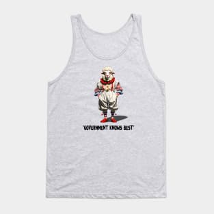 Government Knows Best Sheeple Clown Tank Top